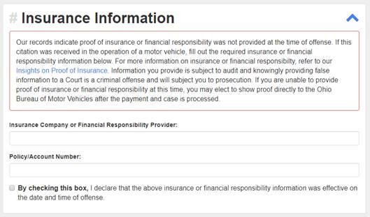 Providing proof of insurance